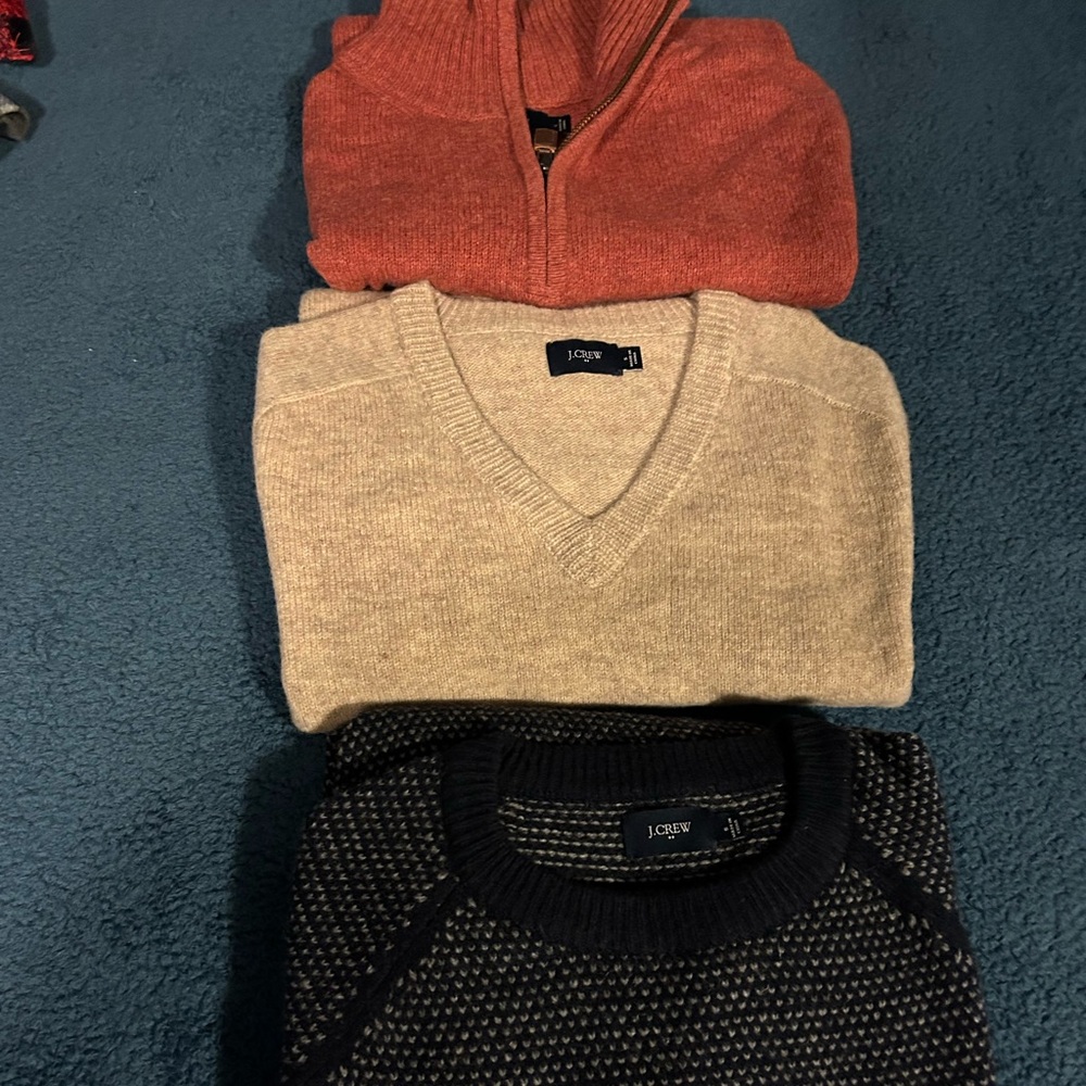 3 J.Crew Men Sweaters size small